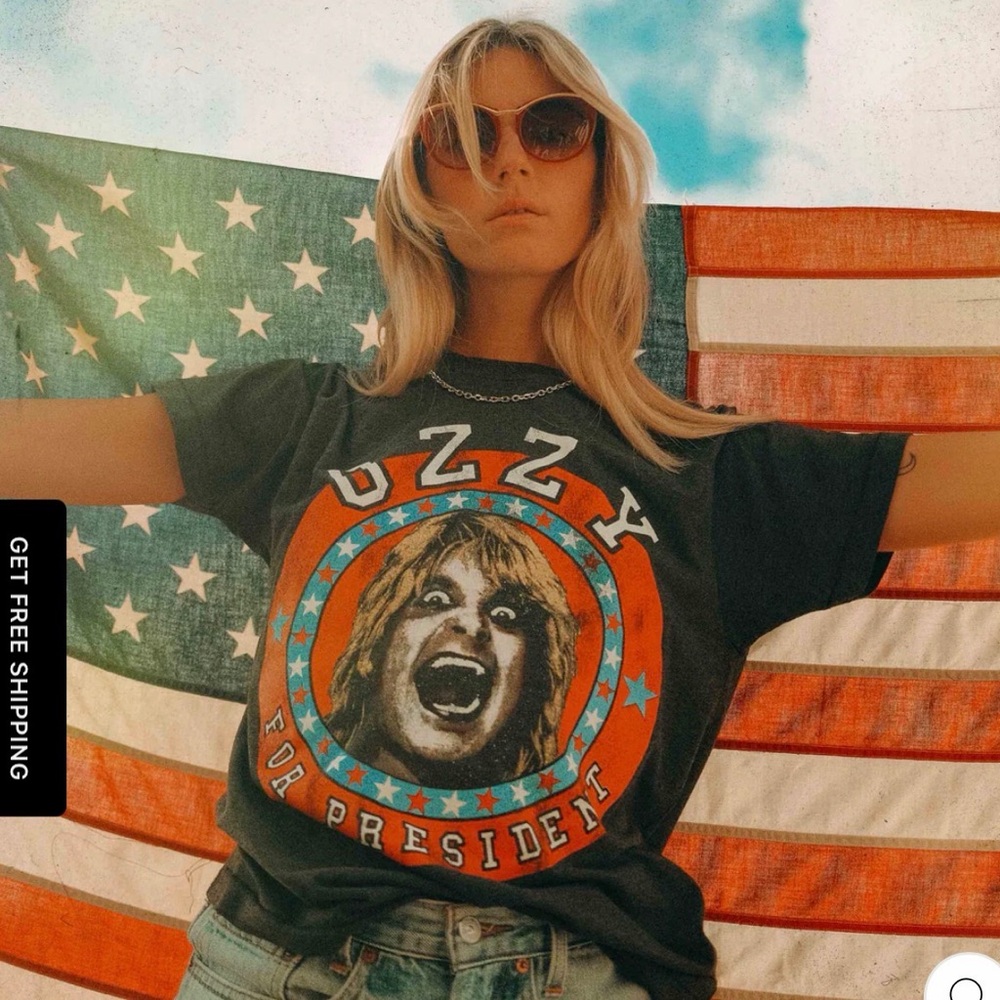Ozzy For President T-Shirt - vintage Black